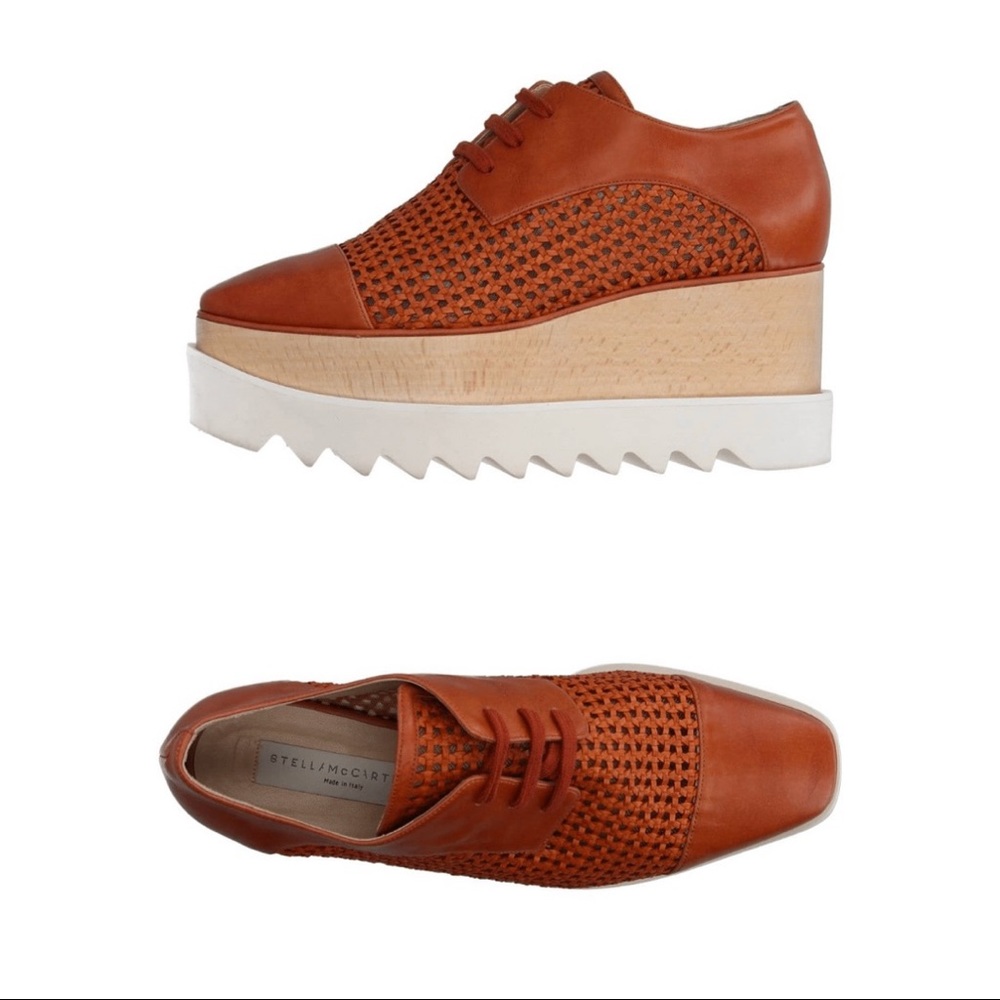 STELLA MCCARTNEY ELYSE WOVEN PLATFORM OXFORD 39.5 NIB